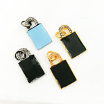 Load image into Gallery viewer, DC127A. Diamond Sterling Silver Lock Enamel Pendant