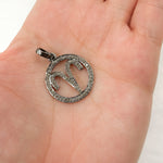 Load image into Gallery viewer, DC379. Diamond Sterling Silver Round Aries Zodiac Pendant