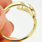Load image into Gallery viewer, 14K Solid Gold Diamond Arrow Ring.