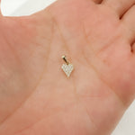 Load image into Gallery viewer, 14K Solid Gold Diamond Heart Shape Charm. PN417338
