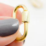 Load image into Gallery viewer, DC603. Sterling Silver Oval Carabiner Clasp