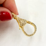 Load image into Gallery viewer, Shop Diamond Sterling Silver Pear Shape Trigger Clasp