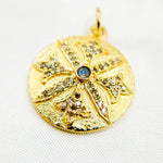 Load image into Gallery viewer, DC247. Diamond & Sterling Silver Circle Pendant with Gemstone