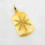 Load image into Gallery viewer, DP267. Diamond & Sterling Silver Rectangle Star Pendant