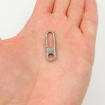Load image into Gallery viewer, Buy Oxidized Sterling Silver Oval Clasp