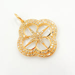 Load image into Gallery viewer, 14K Gold Clover Pendant