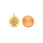 Load image into Gallery viewer, 14K Solid Gold Charm Flower Pendant with Diamonds. GDP197