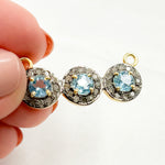 Load image into Gallery viewer, DC260. Diamond Sterling Silver Fancy Pendant with Gemstone