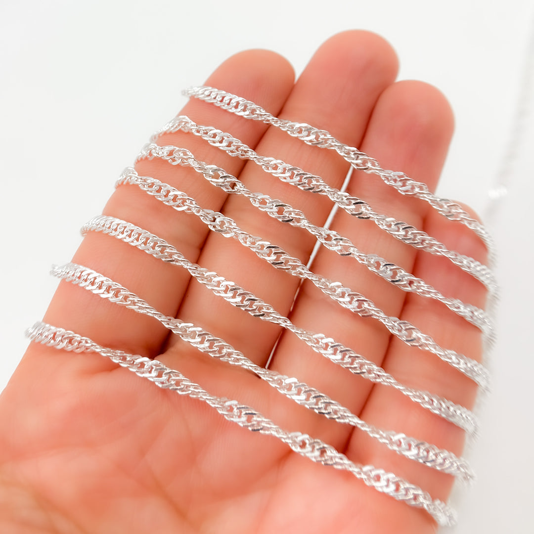 Shop Sterling Silver Singapore Link Chains