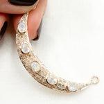 Load image into Gallery viewer, Shop Diamond Silver Connector Moon Pendant