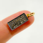 Load image into Gallery viewer, DC290. Diamond Sterling Silver Rectangle Charm