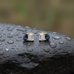 Load image into Gallery viewer, ER426237. 14k Solid Gold Diamond and Gemstone Fancy Stud Earrings