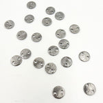 Load image into Gallery viewer, Black Rhodium Sterling Silver Brushed Round Flat Disc Connector