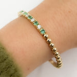 Load image into Gallery viewer, BNI68561. 14K Solid Yellow Gold Gemstone and Diamond Fancy Bangle