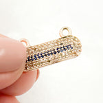 Load image into Gallery viewer, DC958. Diamond Sterling Silver Oval Pendant with Gemstone
