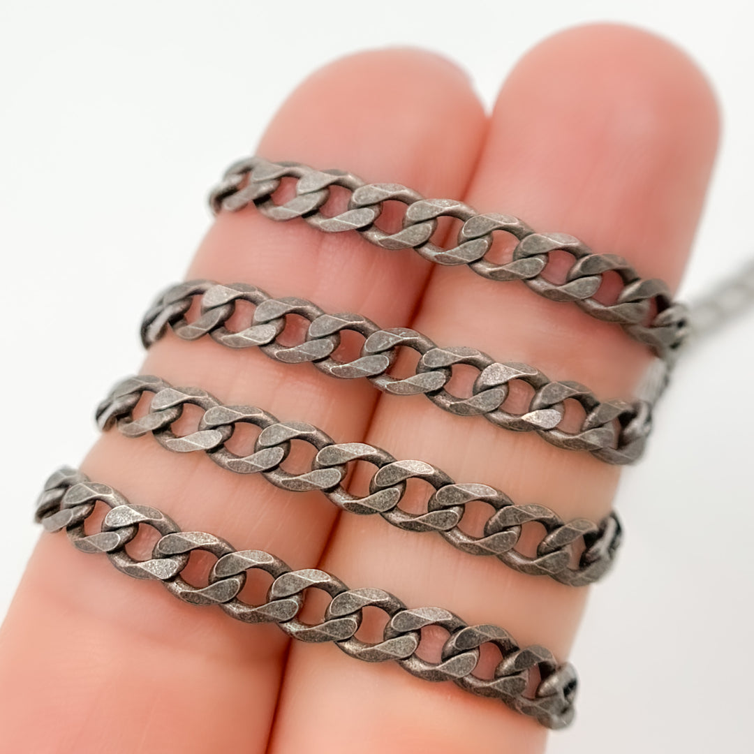 Buy Oxidized Sterling Silver Curb Chain