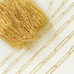 Load image into Gallery viewer, V2GP. Gold Plated 925 Sterling Silver Diamond Cut Paperclip Link Chain