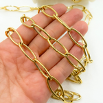 Load image into Gallery viewer, Gold Plated 925 Sterling Silver Smooth Hollow Oval Link Chains