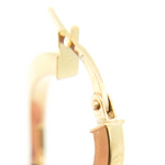 Load image into Gallery viewer, GER93. 14K Solid Gold Flat & Twisted Hoop Earrings