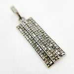 Load image into Gallery viewer, DP389. Diamond Sterling Silver Rectangle Pendant