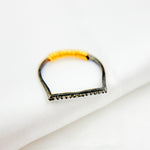 Load image into Gallery viewer, DE019. Diamond Black Rhodium Sterling Silver Ring