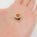 Load image into Gallery viewer, Solid Gold Black Enamel and Diamond Clover Design Ring Charm