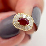 Load image into Gallery viewer, Shop Now 14K Solid Gold Diamond and Gemstone Earring