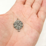 Load image into Gallery viewer, DC380. Diamond Sterling Silver Round Connector