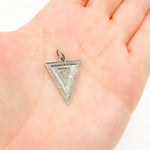 Load image into Gallery viewer, DC936. Diamond Sterling Silver Triangle Pendant