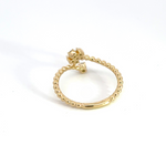 Load image into Gallery viewer, 14k Solid Yellow Gold Flower Diamond Ring.