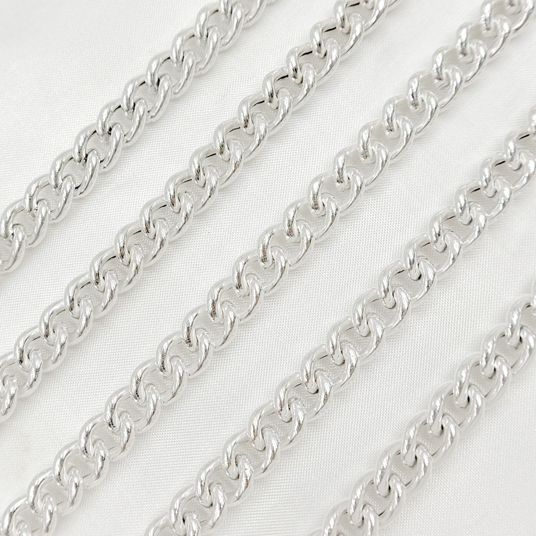 Silver Curb Link Chain