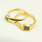 Load image into Gallery viewer, 14K Solid Gold Blue Sapphire Ring.
