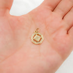 Load image into Gallery viewer, Gold Diamond Octagon Charm