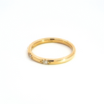 Load image into Gallery viewer, 14K Solid Gold Diamond Baguette Ring.