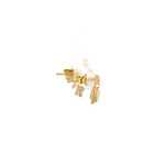 Load image into Gallery viewer, EFF51683Y. 14k Solid Gold Diamond Rays Studs