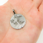 Load image into Gallery viewer, DC412. Diamond Sterling Silver Round Moon and Star Pendant
