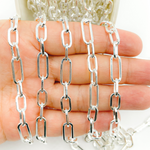 Load image into Gallery viewer, Sterling Silver Flat Long and Short Link Chain