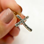 Load image into Gallery viewer, DC325. Diamond Sterling Silver Cross Pendant