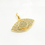 Load image into Gallery viewer, DP293. Diamond Sterling Silver Eye Pendant