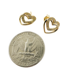 Load image into Gallery viewer, EFB51036. 14K Solid Gold Heart Earrings