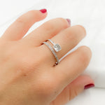 Load image into Gallery viewer, 14K Solid Gold Square Diamond Ring.