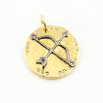 Load image into Gallery viewer, Diamond Sterling Silver Round Bow and Arrow Pendant