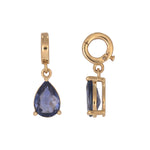 Load image into Gallery viewer, CMZ00363BS. 14K Solid Gold Drop-Shaped Blue Sapphire Charm