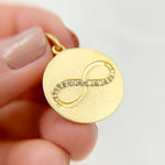 Load image into Gallery viewer, DC099. Diamond Sterling Silver Round Infinity Symbol Pendant