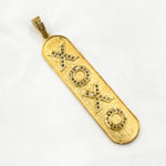 Load image into Gallery viewer, DP133. Diamond Sterling Silver Long Oval XOXO Pendant