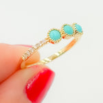 Load image into Gallery viewer, 14K Solid Gold Turquoise Rings