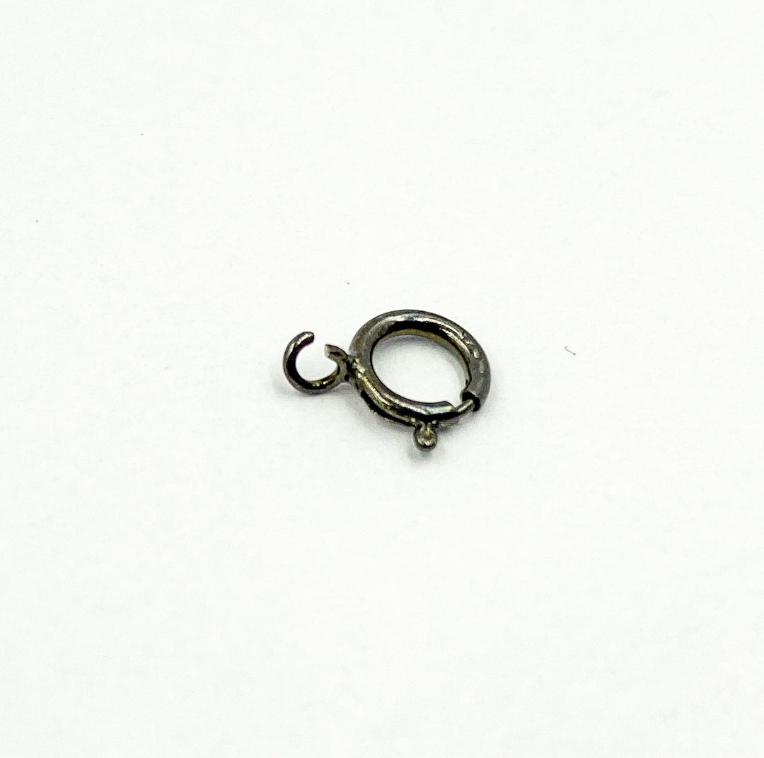 Black Rhodium 925 Sterling Silver Spring Ring 5,6 & 7mm. BRSP