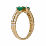 Load image into Gallery viewer, 14K Solid Gold Diamond and Gemstone Ring