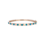 Load image into Gallery viewer, BNE68710. 14K Solid Gold Diamond & Gemstone Bangle