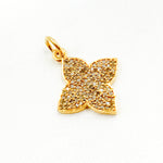 Load image into Gallery viewer, DC908. Diamond Sterling Silver Flower Pendant